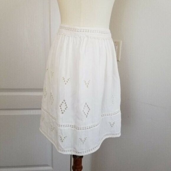 Scotch & Soda Skirt 2 White Lace Insert Eyelet Beach Holiday Summer Resort - Picture 7 of 12